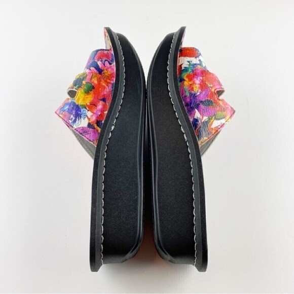 Alegria Fiona Iris Floral Leather Adjustable Straps Slip On Slide Sandals Size 8 - Picture 7 of 10